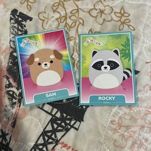Squishmallow Sam and Rocky Trading Cards